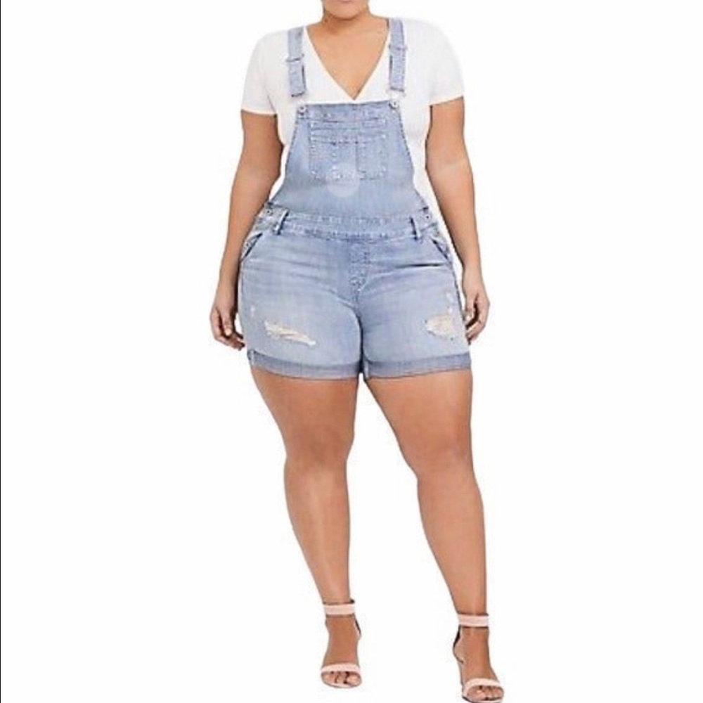 Torrid jean overalls